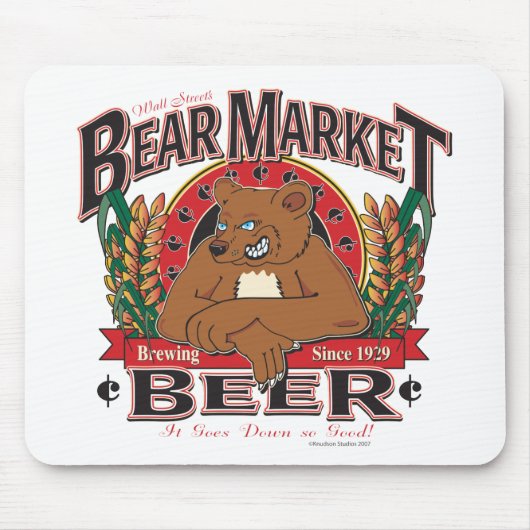 弱気市場ビール マウスパッド (正面)