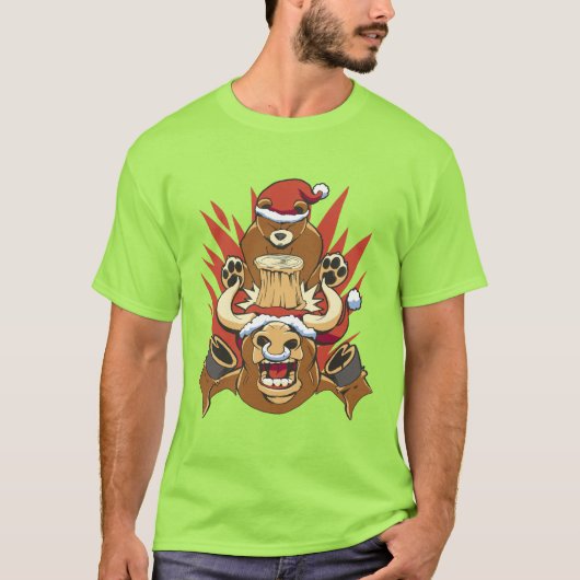 弱気相場デイトレードユーモア Tシャツ (正面)