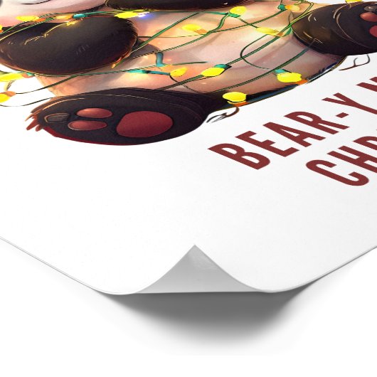 弱虫のメリークリスマス!パンダよくはしゃぐポスター ポスター (角)