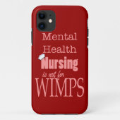弱虫またはユーモアのための精神衛生の看護ない Case-Mate iPhoneケース (裏面)