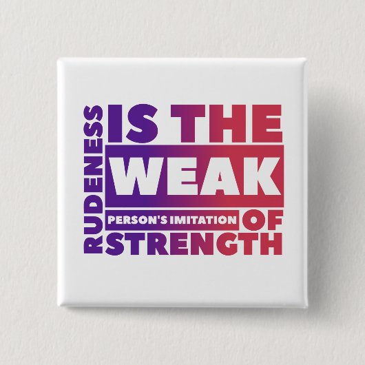 弱 – 四角ボタン 缶バッジ (正面)