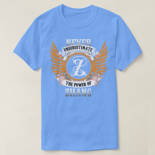 張の名のシャツは力を過小評価しない Tシャツ (デザイン正面)