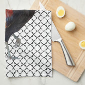 張りカラフル合わせ鶏キッチンタオル キッチンタオル (四つ折り)