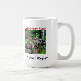 張力は襲います コーヒーマグカップ