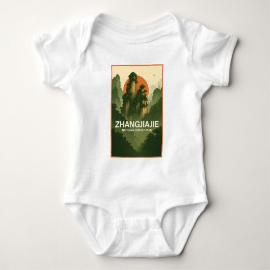 張家界国有林公園 ベビーボディスーツ (正面)