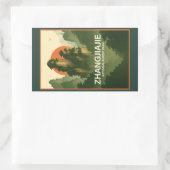 張家界国有林公園 長方形シール (バッグ)