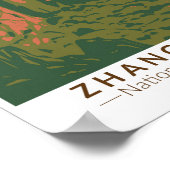 張家界江国有林中国旅行芸術レトロ ポスター (角)