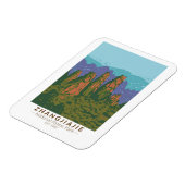 張家界江国有林中国旅行芸術レトロ マグネット (左側)