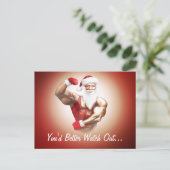 強いおもしろい筋いけな筋サンタクロース葉書 シーズンポストカード (スタンド正面)