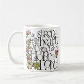 強いが-マグあって下さい コーヒーマグカップ (左)