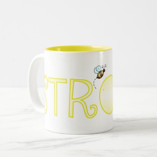 強いが-前向きな単語あって下さい ツートーンマグカップ (正面左)