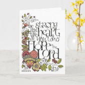 強いが-祈りの言葉カードあって下さい カード (黄色い花)