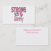 強いです新しい細いの! ピンクのボクシンググラブを使って 名刺 (正面/裏面)