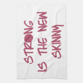 強いです新しく細くやる気を起こさせるなトレーニングの体育館は キッチンタオル (縦)