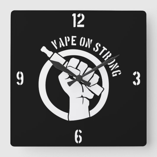 強いのVape スクエア壁時計 (正面)