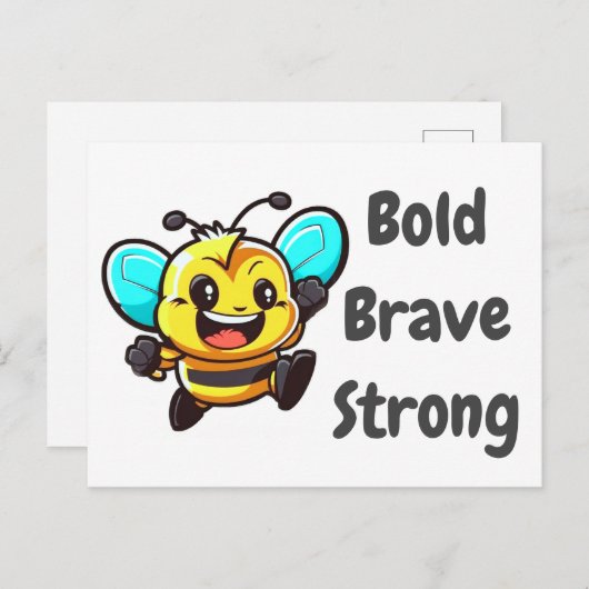 強いはっきりしたハチの勇気がある シーズンポストカード (正面/裏面)