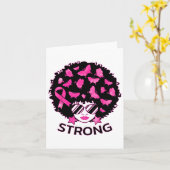 強いアフリカ系アメリカ人女性乳がん患者 カード (黄色い花)