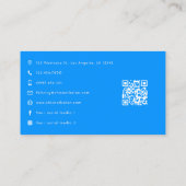 強いアフロ黒人女性エンパワーメントアート 名刺 (裏面)