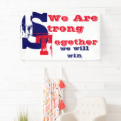 強いアメリカである 横断幕 (インサイチュ)