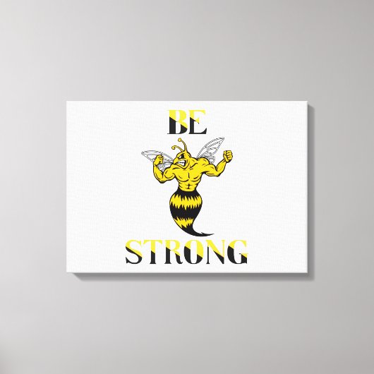 強いイエロージャケットのウォールアートである キャンバスプリント (正面)