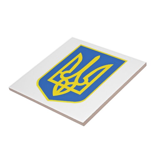 強いウクライナの紋章 – 自由は常に勝つ タイル (側面)