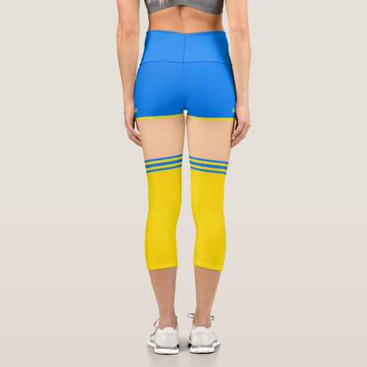 強いウクライナカプリレギンスウクライナ国旗 カプリレギンス (裏面)