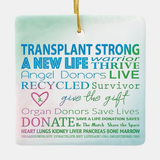 強いカスタム新生活を移植する セラミックオーナメント (正面)