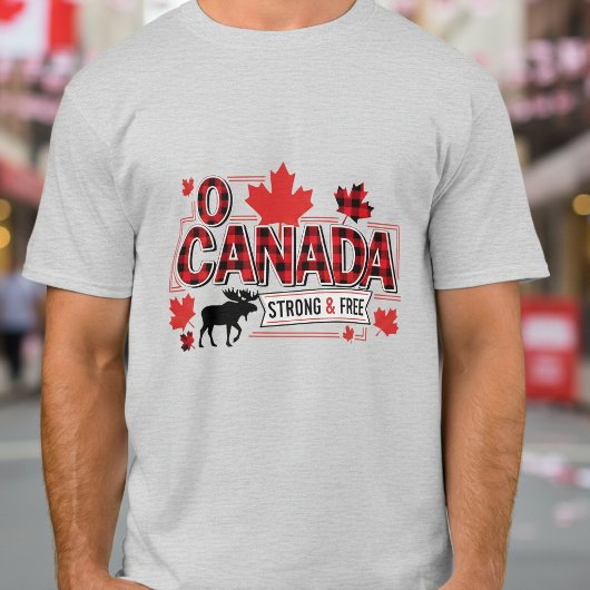 強いカナダ、自由なカナダ ムース ID1314 Tシャツ