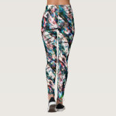 強いカラフルコントラストで傷や汚れ レギンス (裏面)