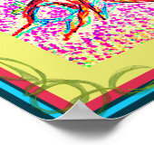 強いカラフル木 ポスター (角)