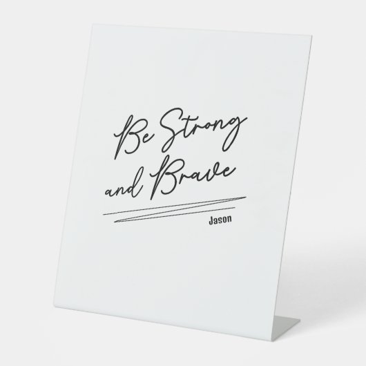 強いキリスト教聖書聖句聖なる書物、 経典 台座サイン (正面)