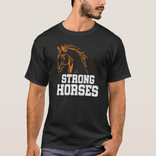 強いグラフィック 馬好き 馬術ライダー 馬 Tシャツ