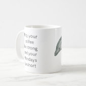 強いコーヒーショートモンデイズドルフィンマグ コーヒーマグカップ (正面左)