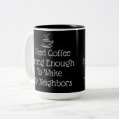 強いコーヒーユーモア ツートーンマグカップ (正面左)