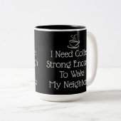 強いコーヒーユーモア ツートーンマグカップ (正面右)