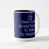 強いコーヒーユーモア ツートーンマグカップ (正面右)