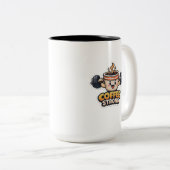 強いコーヒー ツートーンマグカップ (正面右)