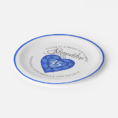 強いサファイアウェディングパーティープレート ペーパープレート (アングル)