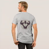 強いシルエットティーを維持 トライブレンドTシャツ (フル背面)