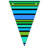 強いストライプ – ピンクブルー黒 バンティングフラッグ (第1の旗)