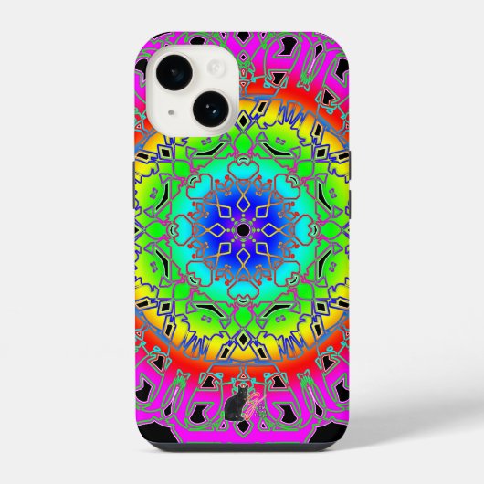 強いスペクトル記号 iPhoneケース (裏面)