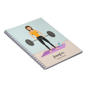 強いトレーニングガールスケッチパーソナル化可能フィットネス ノートブック (右側)