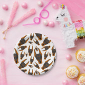 強いドーベルマン（犬）犬の（犬）ドーベルマン・ピンシェルのカスタムの子犬 ペーパープレート (パーティー)