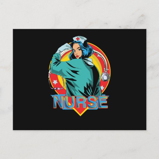 強いナース ポストカード (正面)
