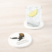 強いハゲのイーグルのアートワークをやる気を起こさせる維持 コースター (側面)