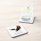 強いハゲのイーグルのアートワークをやる気を起こさせる維持 コースター (右側)