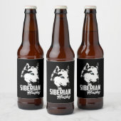 強いハスキーのシベリア ビールラベル (ボトル)