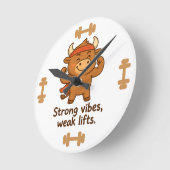 強いバイブ、弱いリフト – コーチBullioスタイル ラウンド壁時計 (傾斜)