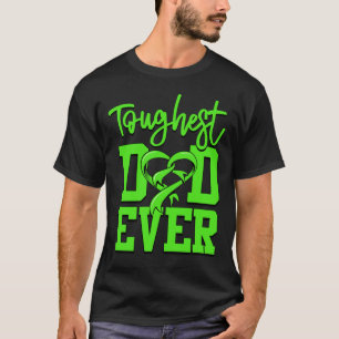 強いパパリンパ腫ライムグリーンリボンリンパ球 Tシャツ