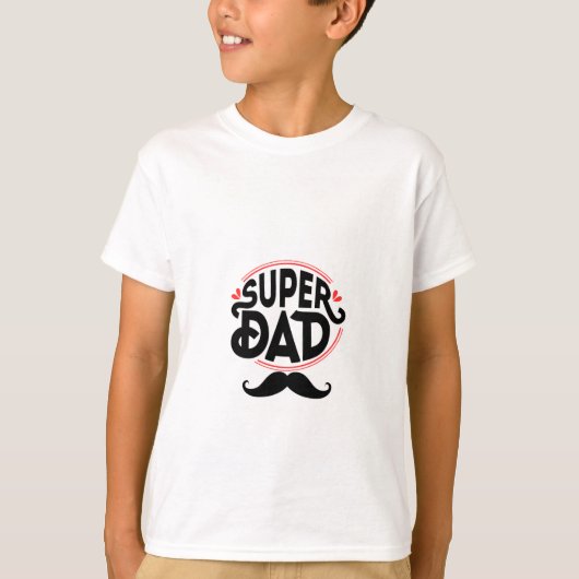 強いパパ強い家族 Tシャツ (正面)
